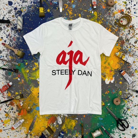 Gildan Steely Dan Aja Graphic Tee White Regular - Picture 1 of 6